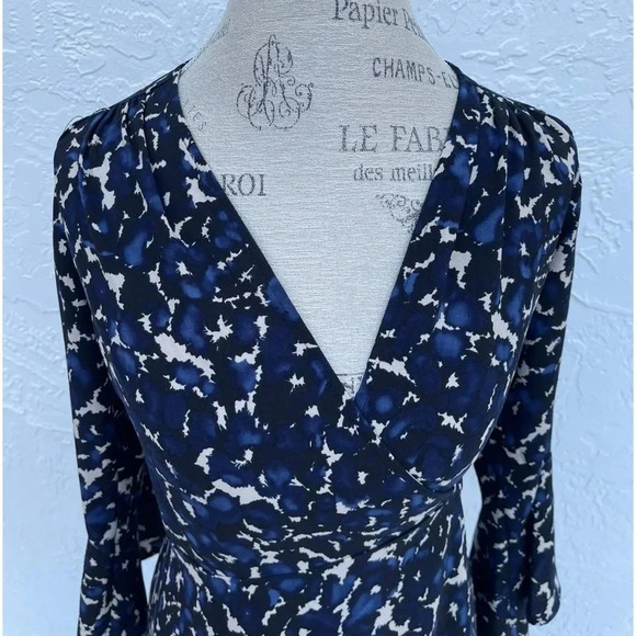 Veronica M Womens Wrap High Low Hem Maxi Dress Dark Blue Sz XS - Picture 5 of 7